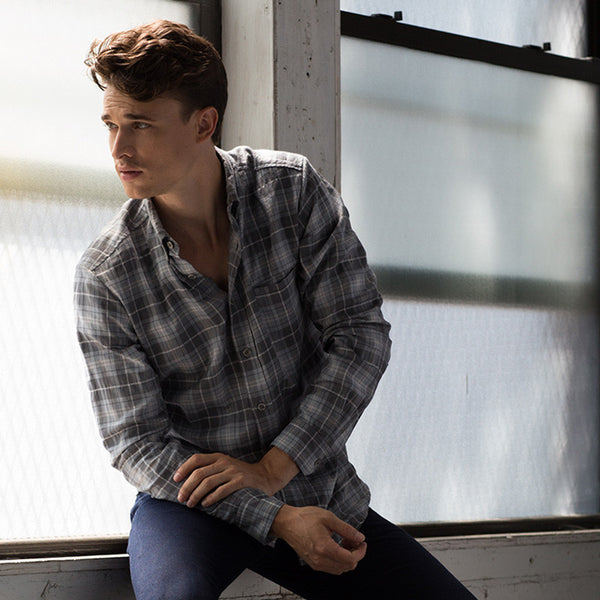 All Year Plaid Button Down - Grey