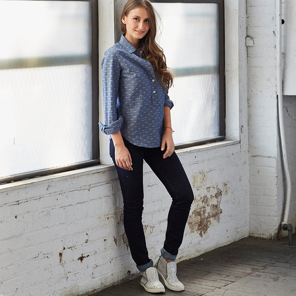 Japanese Denim Dot Popover