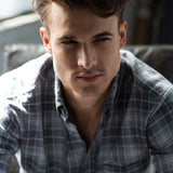 All Year Plaid Button Down - Grey - made in USA 