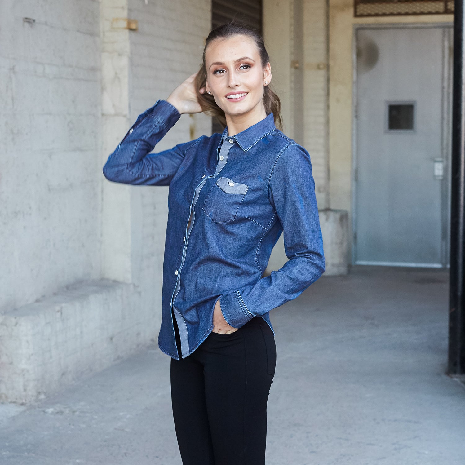 Milano Denim Button Down - Women's Bridge & Boro Milano Denim Button Down - Women's Bridge & Boro